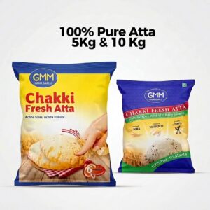 GMM 100% Pure Chakki Fresh Atta, Farine de blé complet (5 kg ou 10 kg)
