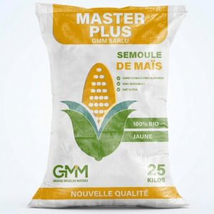 Master Plus Semoule de Maïs Bio Yellow, 100% Bio Jaune (sac de 25 kg)